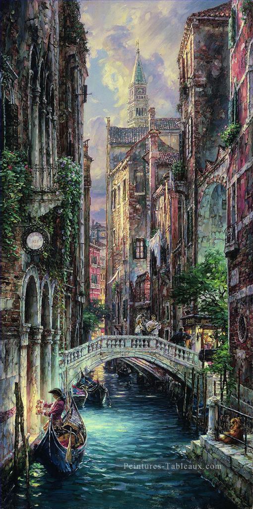 Deja vu des scènes modernes de ville de Venise Peintures à l'huile